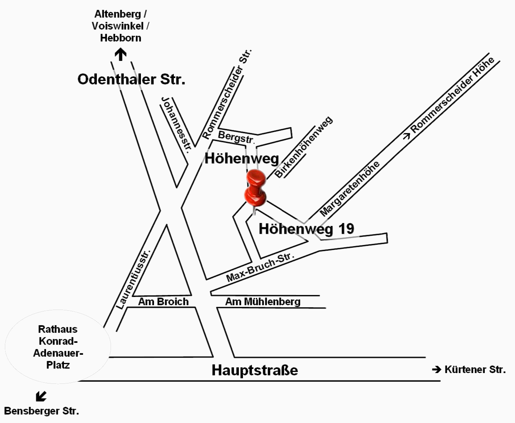 Anfahrtskizze Praxis Dr. G&uuml;rtler