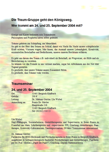 &nbsp;Einladung Traumseminar&nbsp;